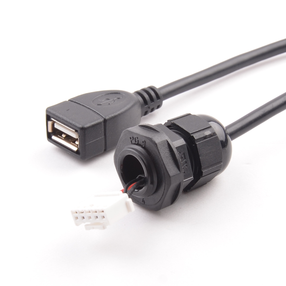 USB AF OTG To Molex Wire harness Cable With waterproof Connector