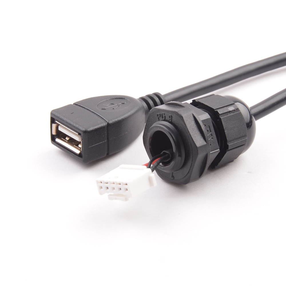 USB AF OTG To Molex Wire harness Cable With waterproof Connector