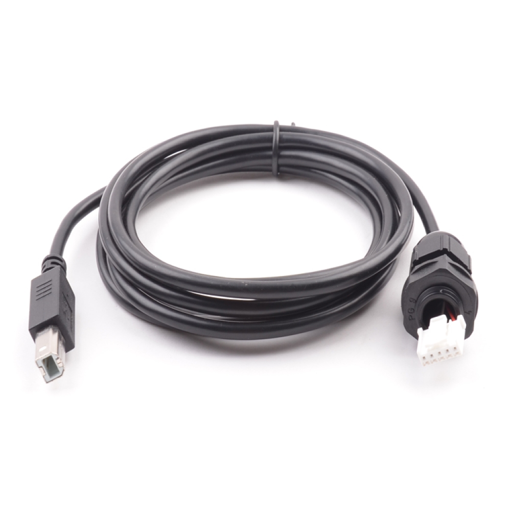USB 2.0 Type B Female To Moelx Wire Harness With PG9 Cable Gland