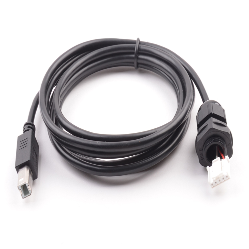 USB 2.0 Type B Female To Moelx Wire Harness With PG9 Cable Gland