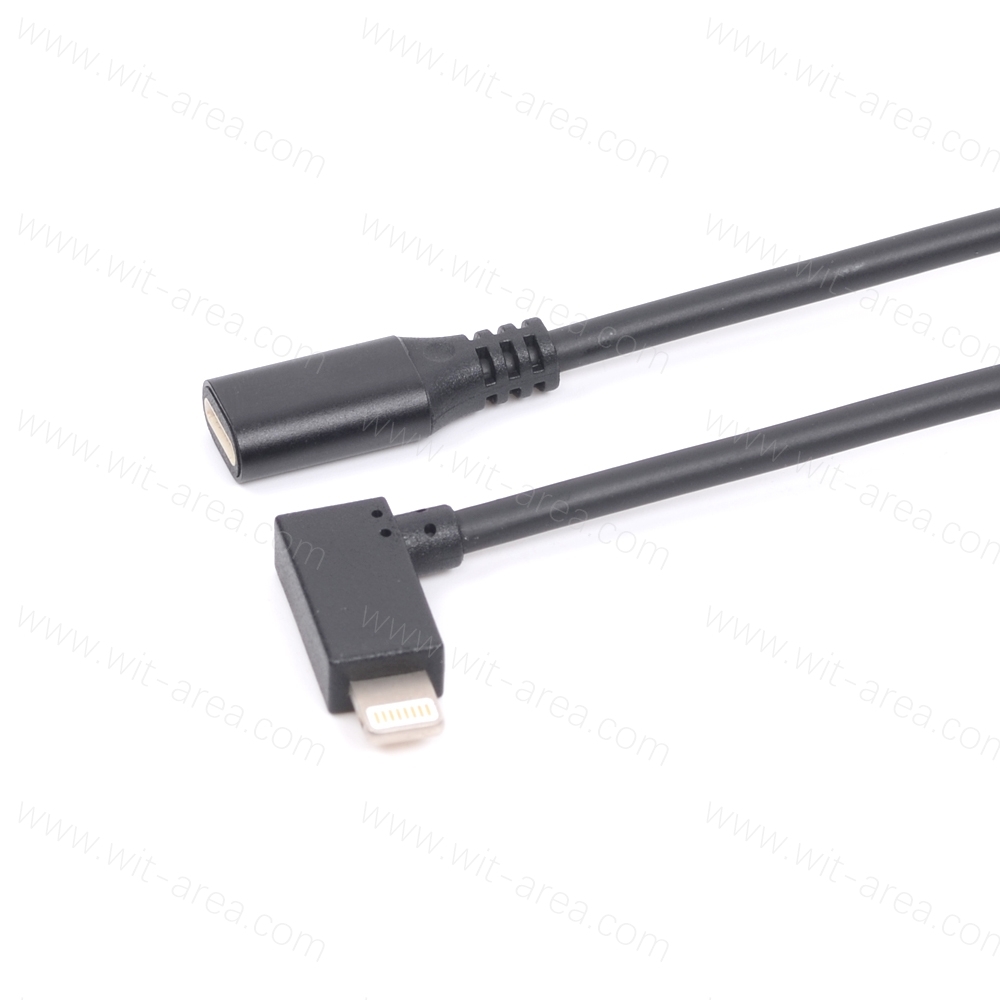 Angled Apple Male to female Lightning 8pin extension cable