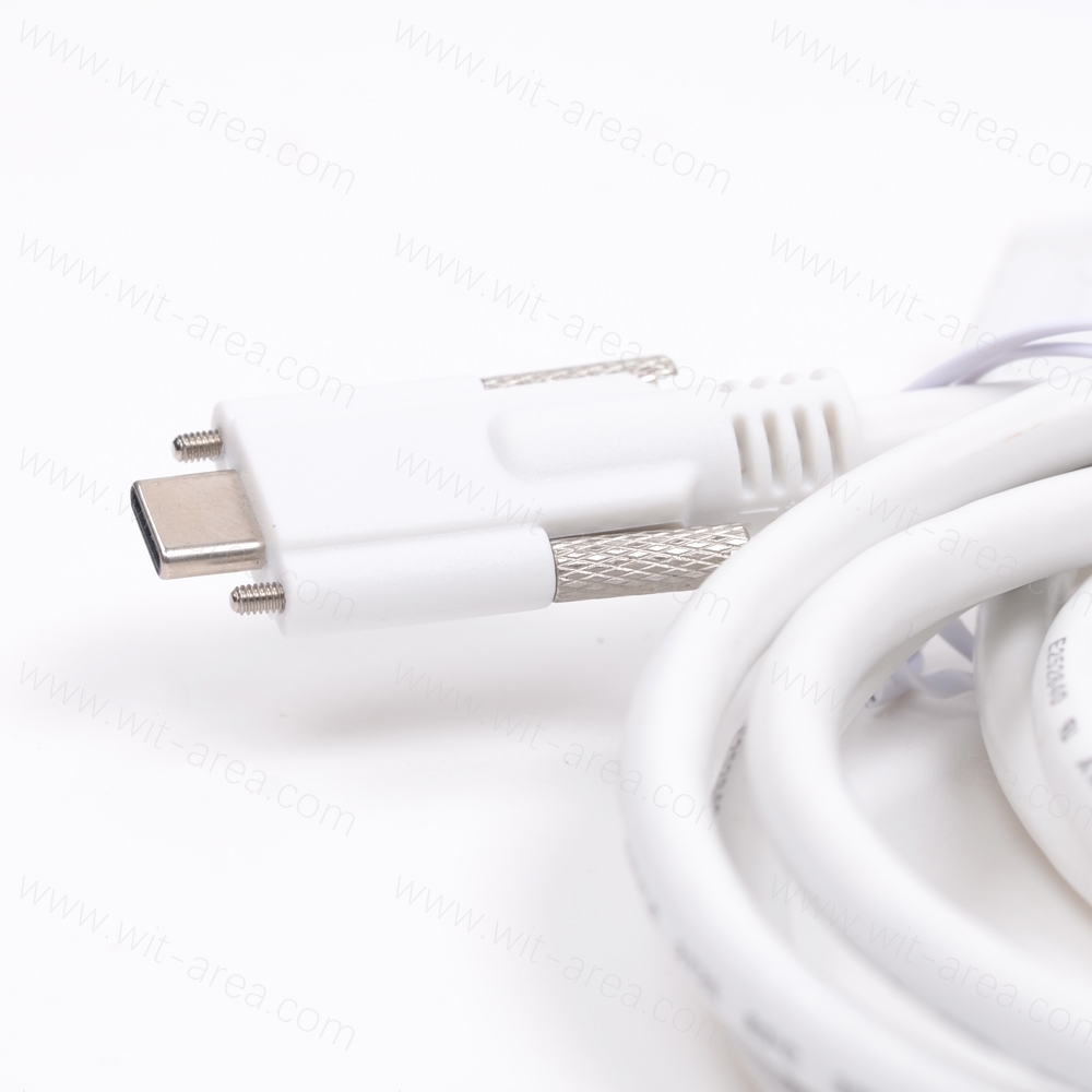 Panel mount USB 3.0 AF TO USB C Male cable with dual M 2.0 locking screw