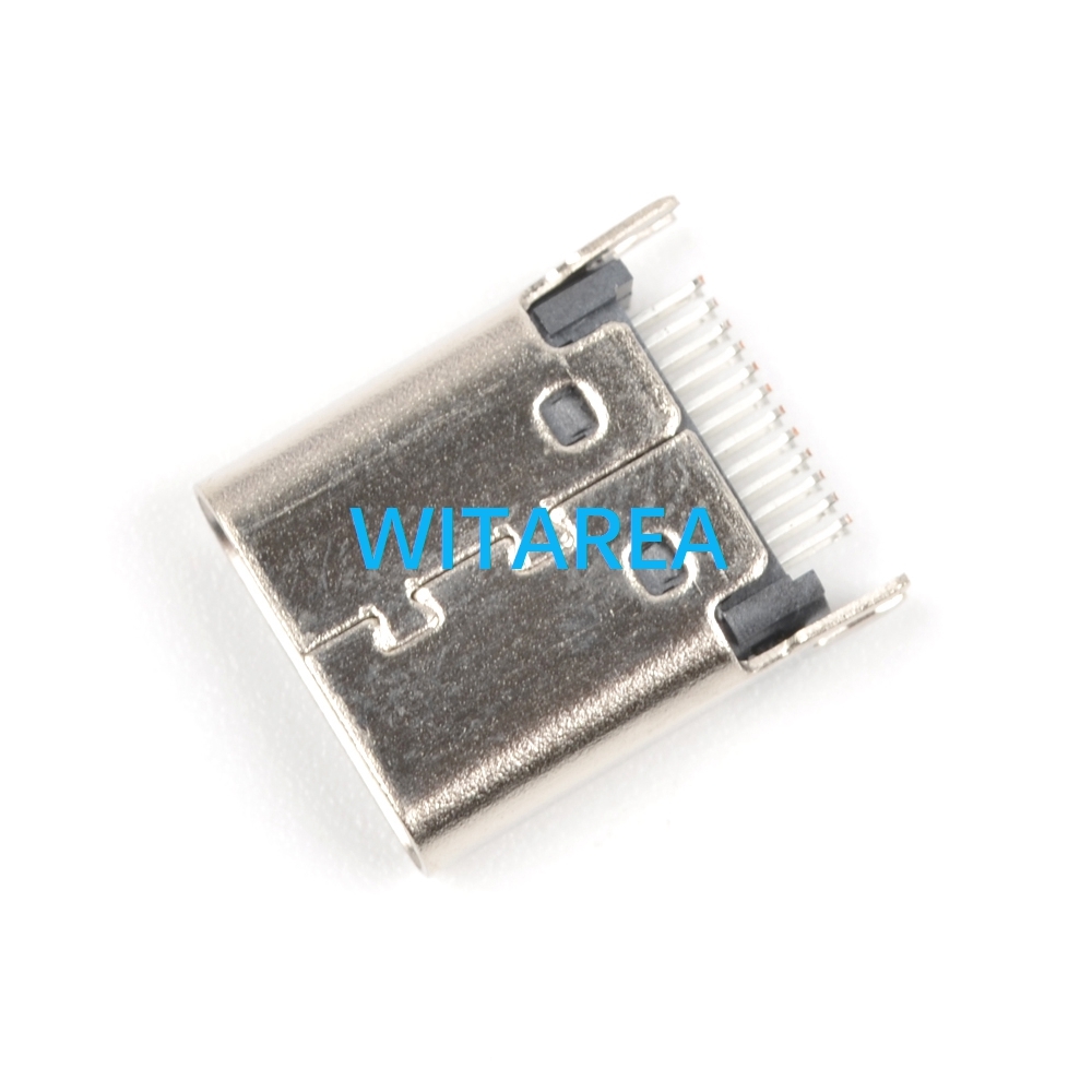 TYPE C 24PIN femal plug straddle mount,H=10.5mm, L=12.15MM