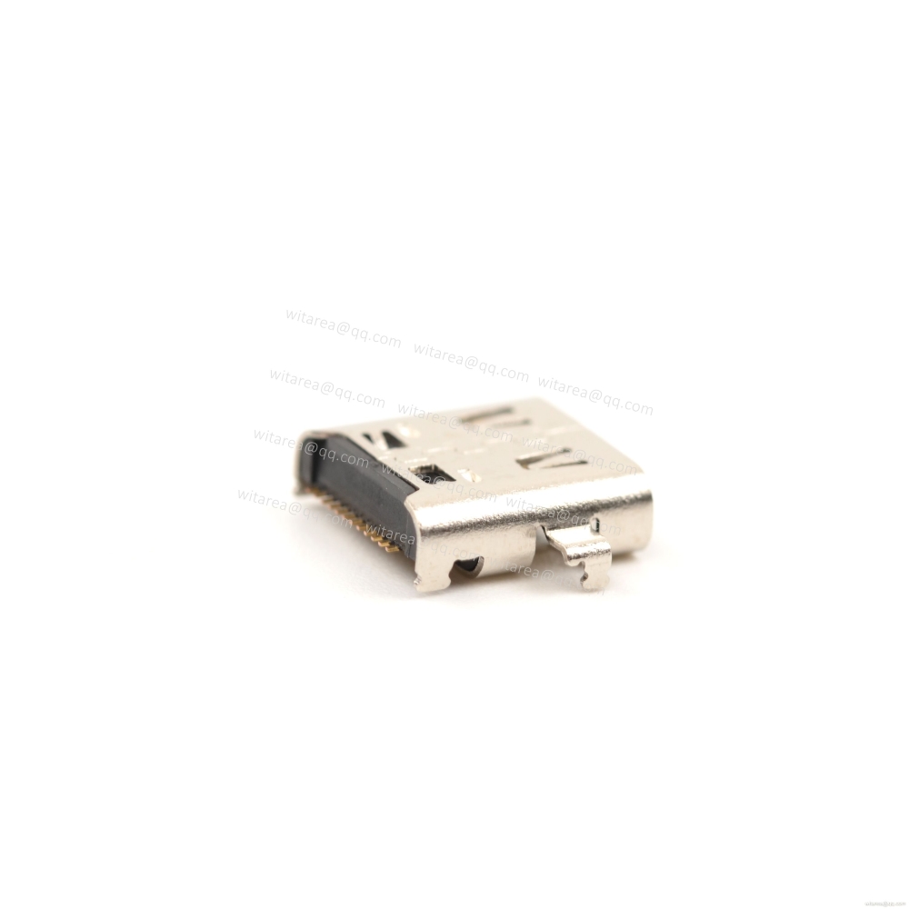USB4 TYPE C 24P Receptacle Mid-mount,off-set SMT,CH=0.5mm L= 9.17mm