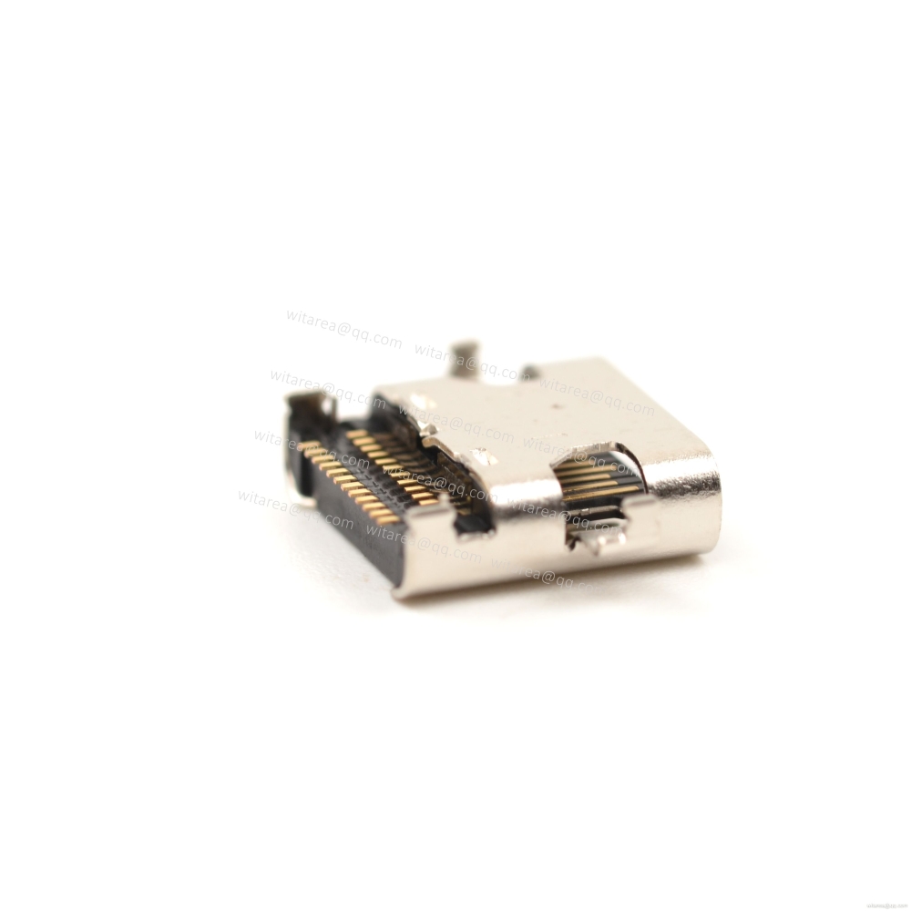 USB4 TYPE C 24P Receptacle Mid-mount,off-set SMT,CH=0.5mm L= 9.17mm