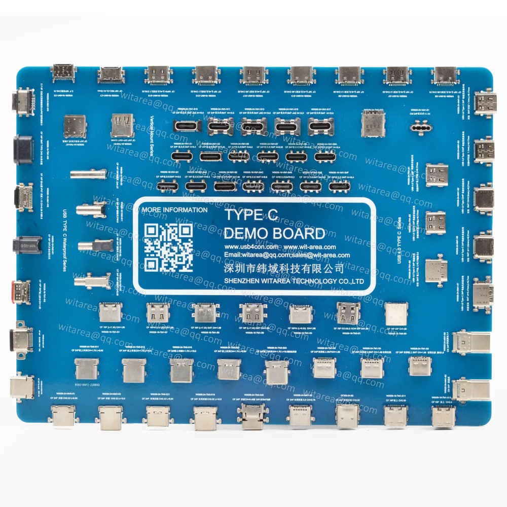 WATERPROOF SMT TYPE C 16PIN Receptacle Surface MOUNT,CH=2.1MM, L=7.41MM