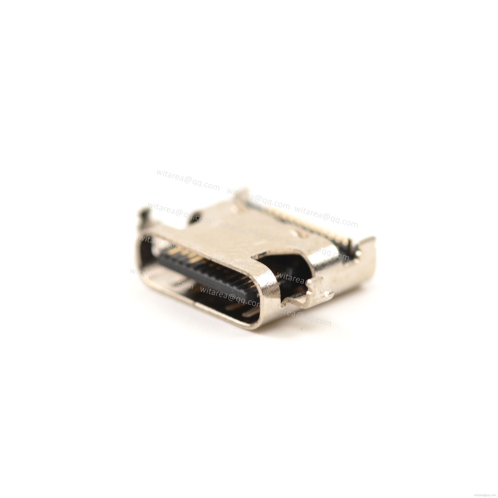 USB4 TYPE C 24P Receptacle Mid-mount,off-set SMT,CH=0.5mm L= 8.17mm