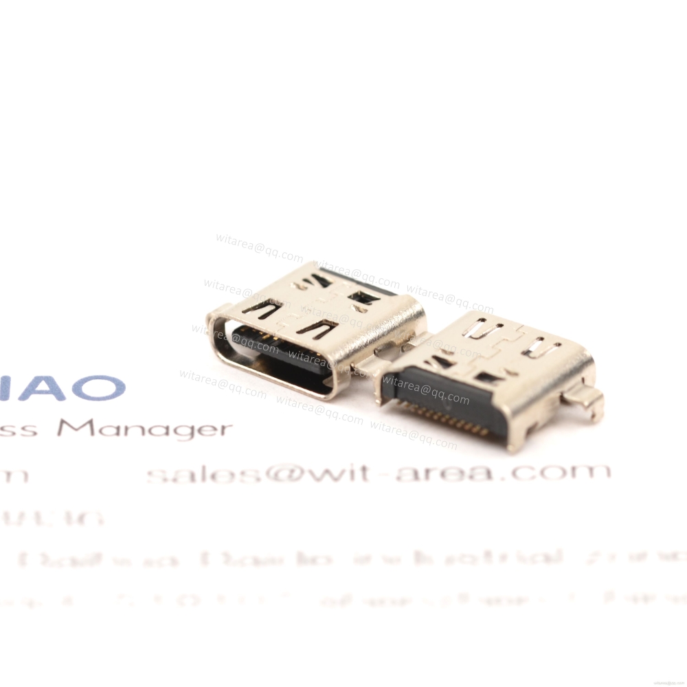 USB4 TYPE C 24P Receptacle Mid-mount,off-set SMT,CH=0.5mm L= 8.17mm