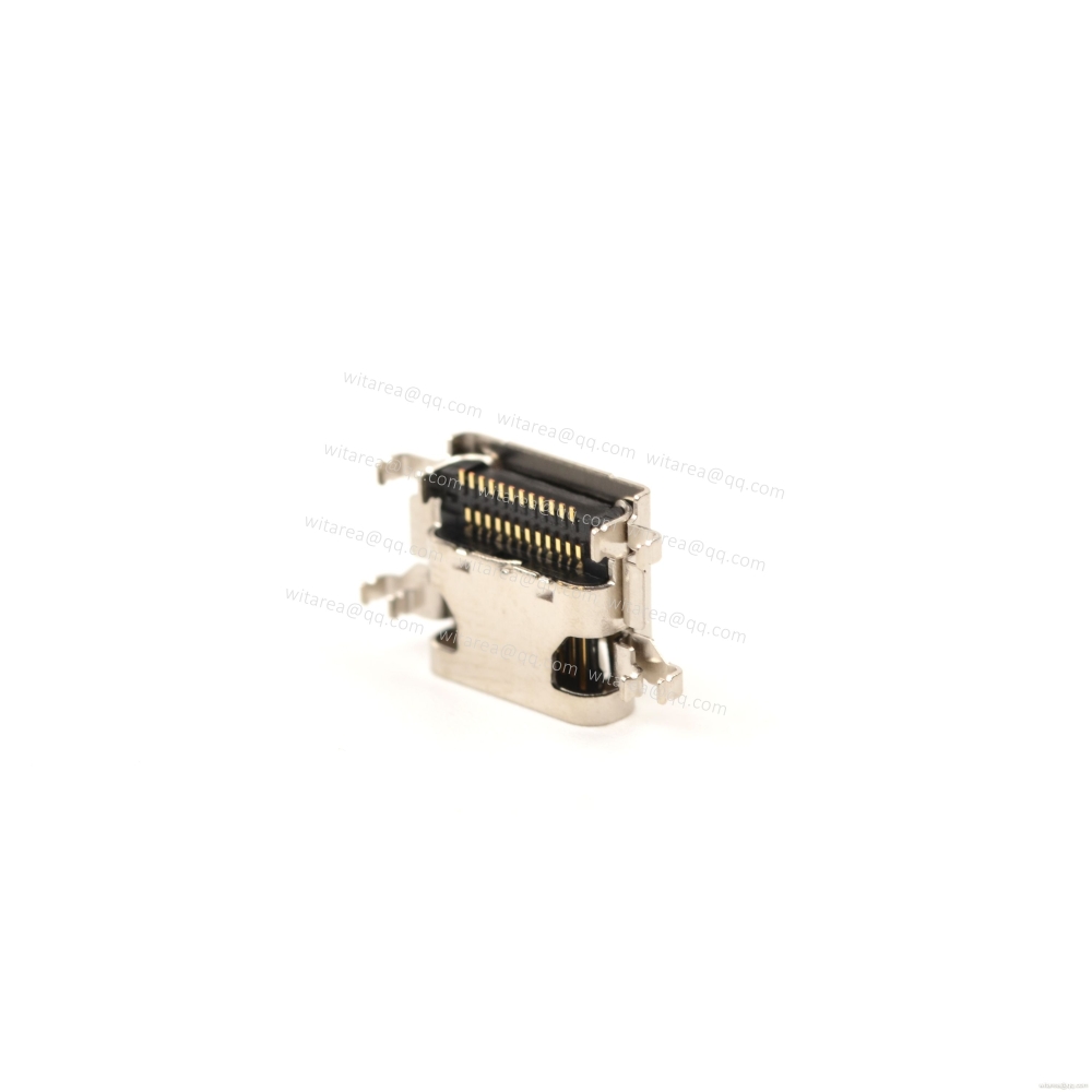 USB4 TYPE C 24P Receptacle Mid-mount,off-set SMT,CH=0.47mm L= 8.7mm