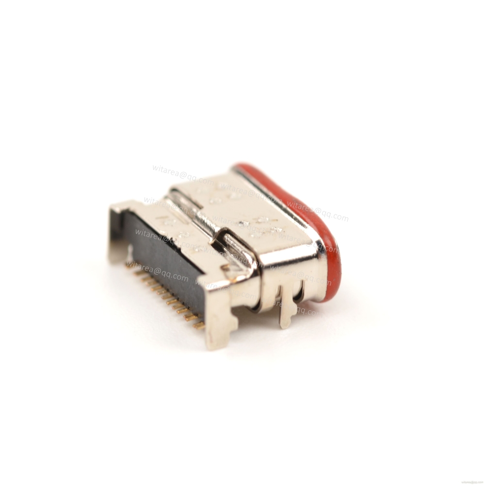USB2.0 TYPE C 16P SMT waterproof receptacle  CH=1.82mm,L=7.6mm