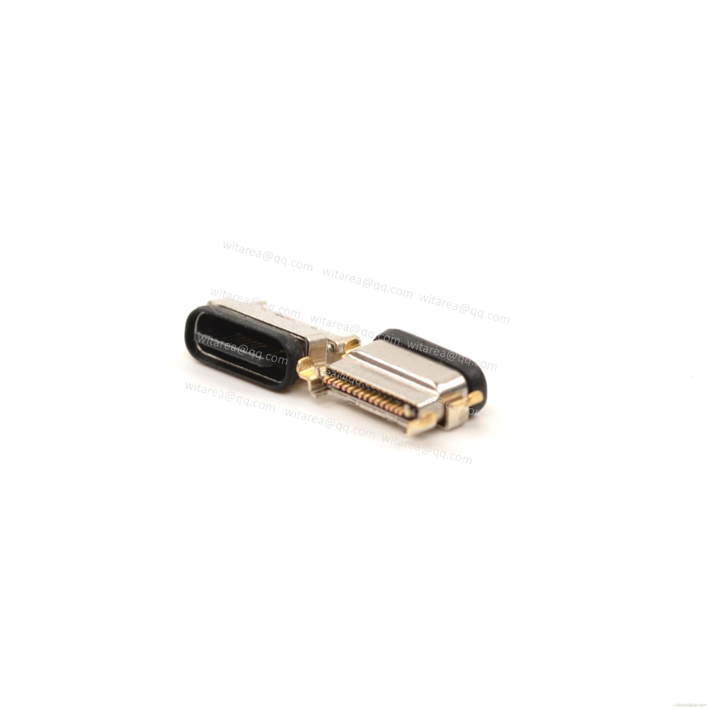 USB2.0 TYPE C 16P SMT waterproof receptacle  CH=0.35mm,L=7.6mm