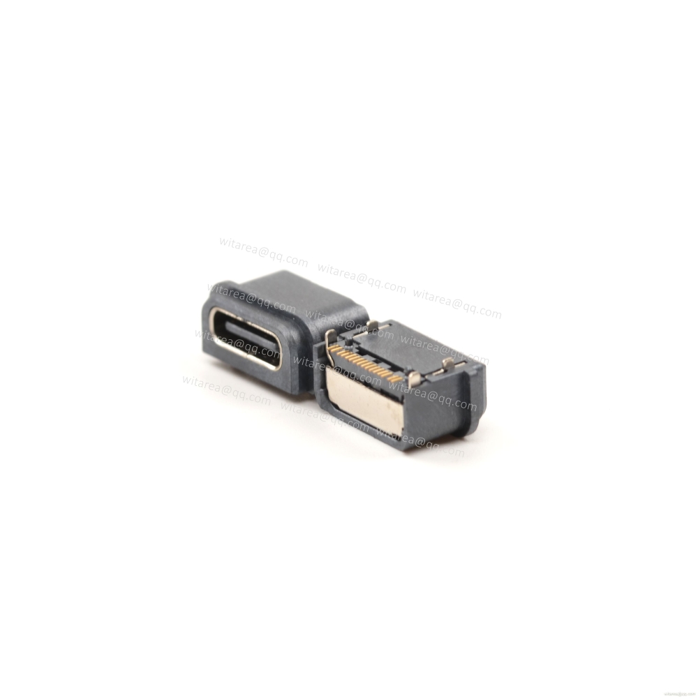 USB2.0 TYPE C 16P SMT waterproof receptacle  CH=3.18mm,L=7.9mm