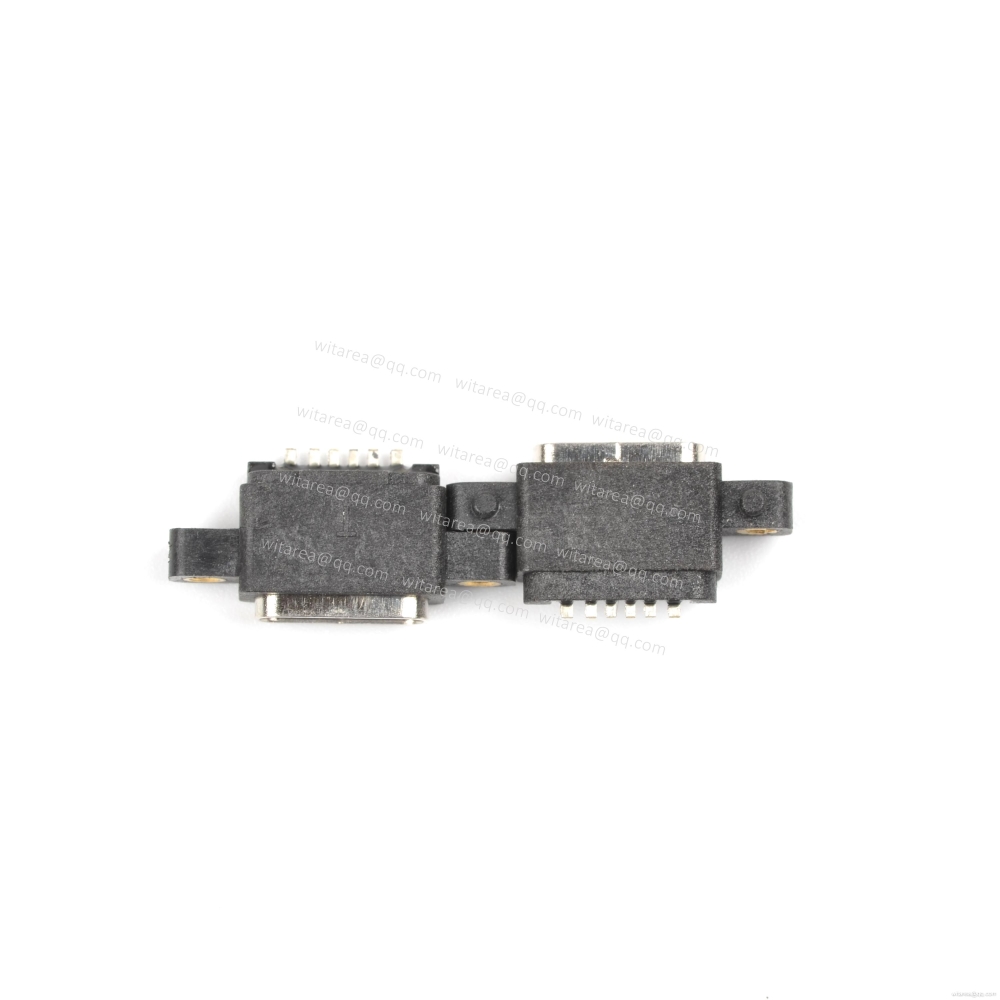 USB2.0 TYPE C 6P waterproof receptacle SMT CH=1.68mm,L=8.2mm