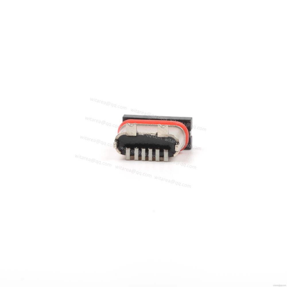 USB2.0 TYPE C 6P waterproof receptacle SMT L=7.1mm