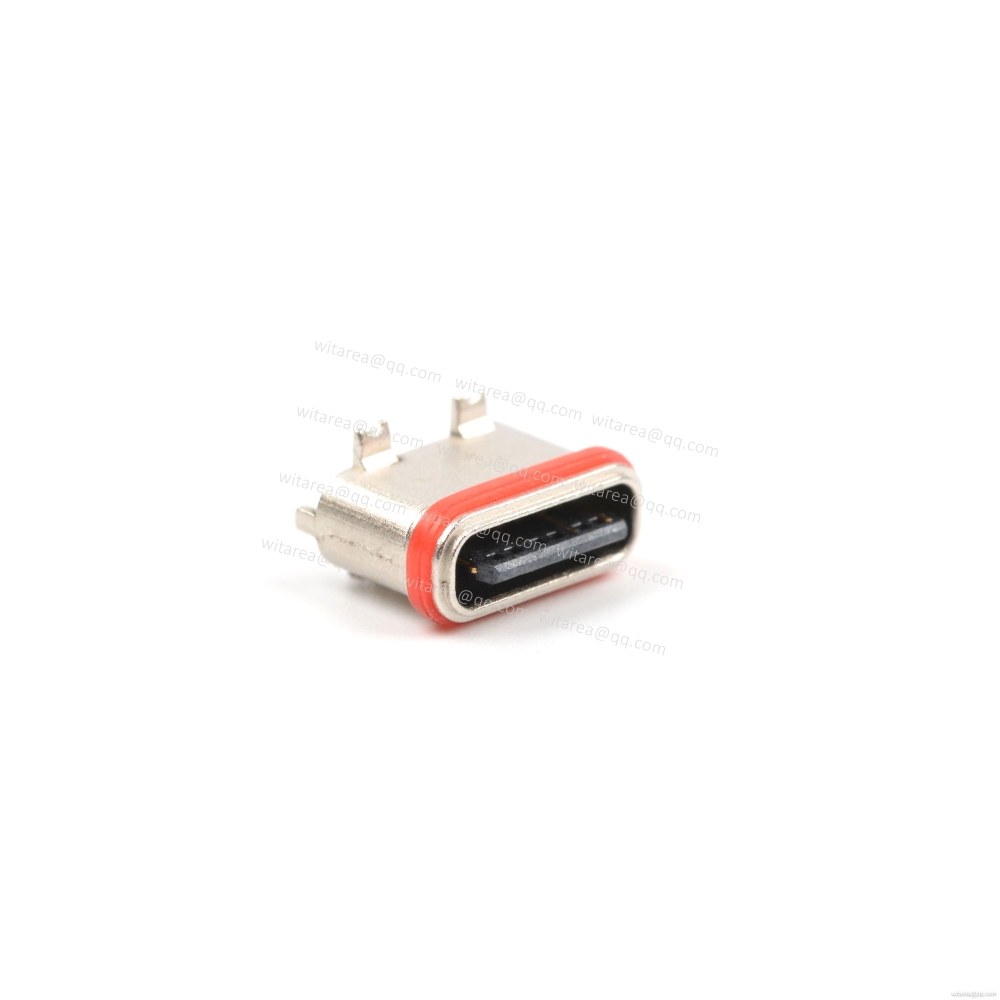 USB2.0 TYPE C 6P waterproof receptacle SMT L=7.1mm