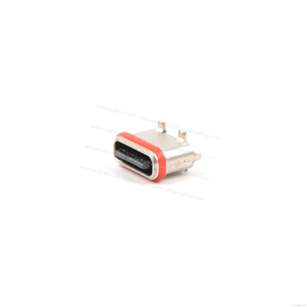 USB2.0 TYPE C 6P waterproof receptacle SMT L=7.1mm