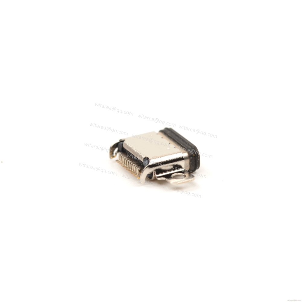 USB4/3.1/3.2 TYPE C 24P Dual Row SMT waterproof receptacle CH=0.7mm,L=9.27mm