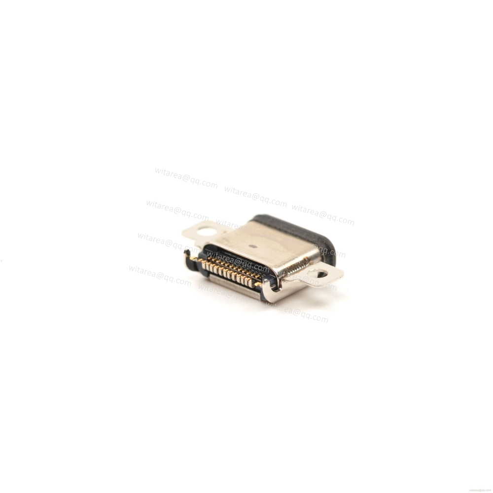 USB4/3.1/3.2 TYPE C 24P Dual Row SMT waterproof receptacle CH=0.7mm,L=9.27mm