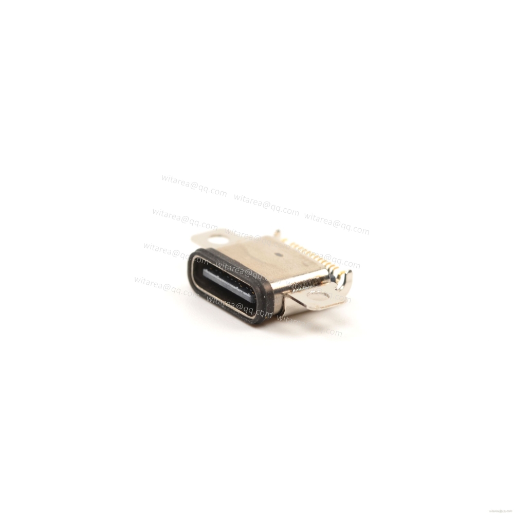 USB4/3.1/3.2 TYPE C 24P Dual Row SMT waterproof receptacle CH=0.7mm,L=9.27mm