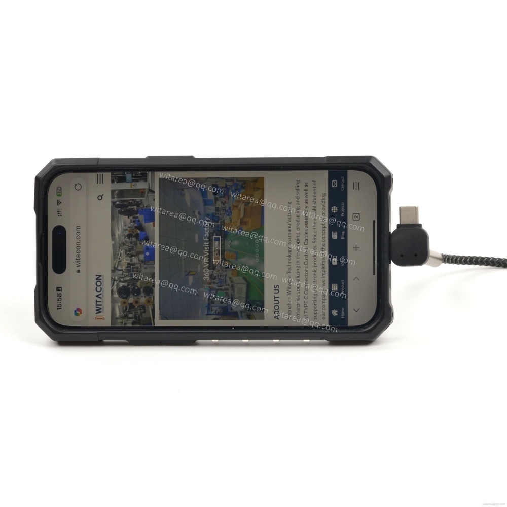 4 in 1 USB A USB C iPhone charge cable with phone stand