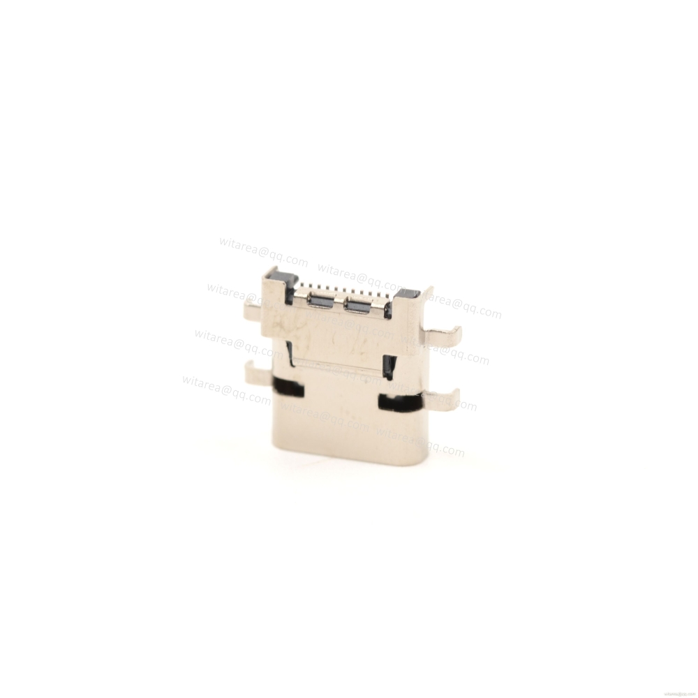 USB3.1 TYPE C 24P TOP-MOUNT DIP+SMT RECEPTACLE ,CH=0.4MM,L=10.3MM