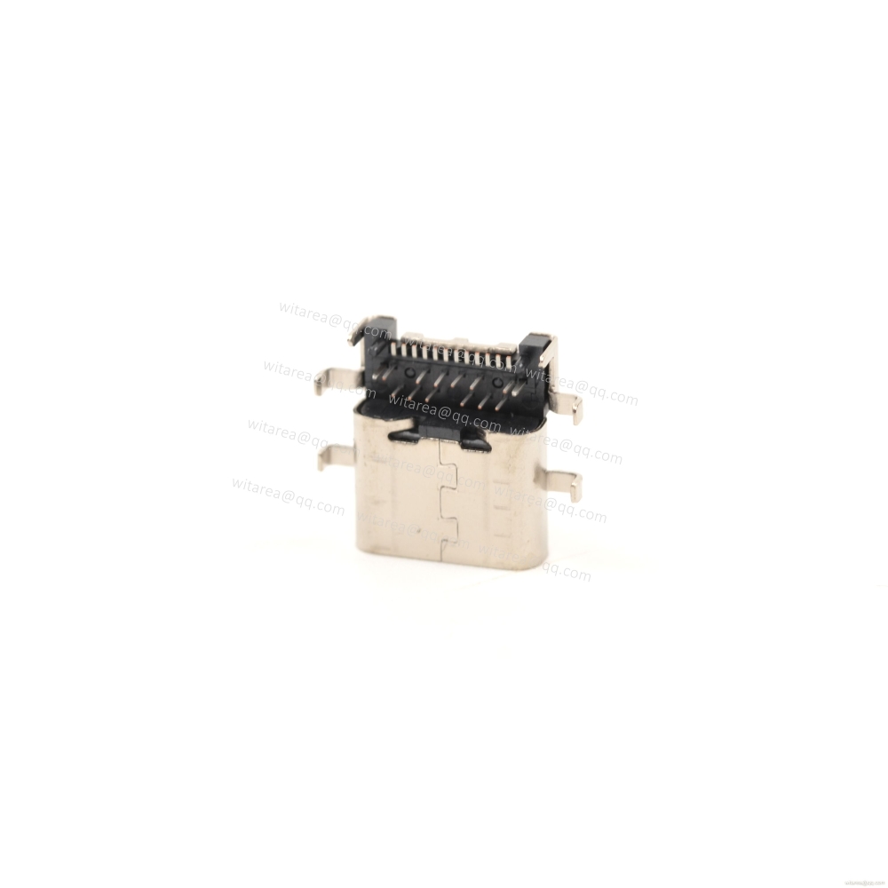 USB3.1 TYPE C 24P TOP-MOUNT DIP+SMT RECEPTACLE ,CH=0.4MM,L=10.3MM