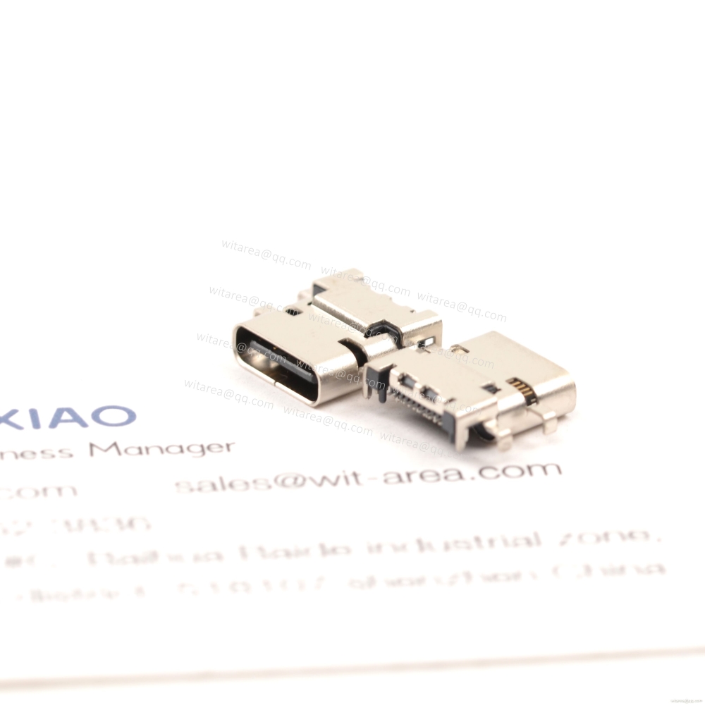USB3.1 TYPE C 24P TOP-MOUNT DIP+SMT RECEPTACLE ,CH=0.4MM,L=10.3MM