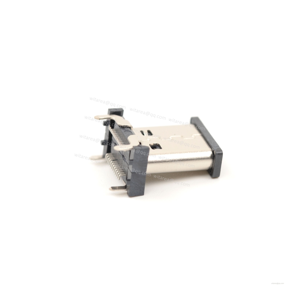 USB3.1 TYPE C 24P VERTICAL-MOUNT DUAL-ROW SMT RECEPTACLE ,H=12MM,L=12MM