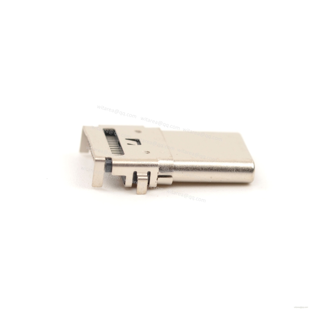 USB3.1 TYPE C 24PIN MALE PLUG, MID-MOUNT,  DUAL ROW SMT,CH=0.15MM, L=15.5MM