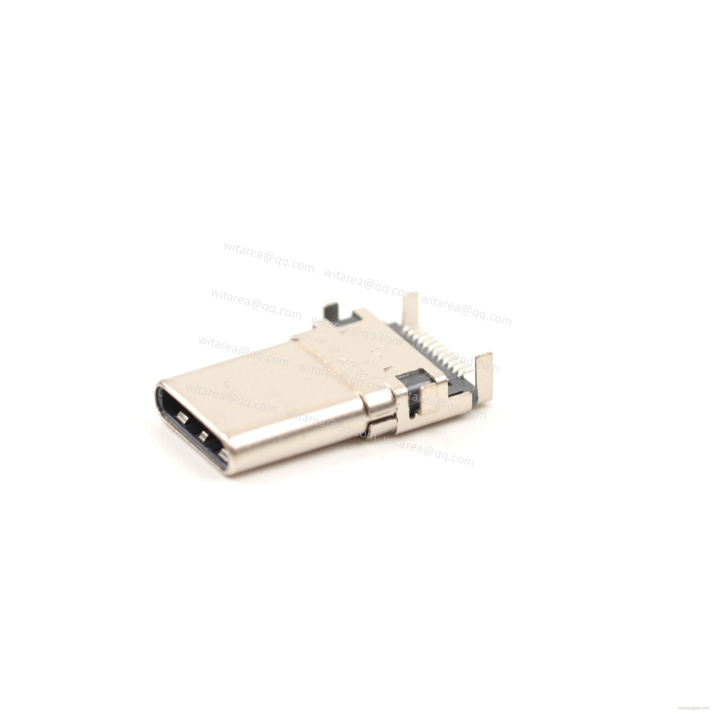 USB3.1 TYPE C 24PIN MALE PLUG, MID-MOUNT,  DUAL ROW SMT,CH=0.15MM, L=15.5MM