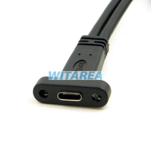 USB 3.1 USB-C socket Dual Screw nut Cables