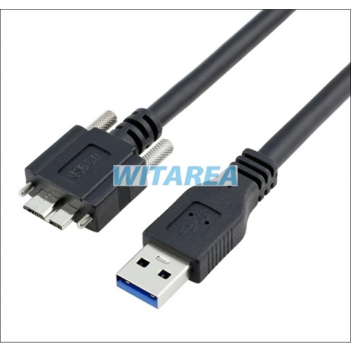5m (16.4 ft.) USB 3.0 A/M to Micro B/M Cable with Dual Screw Locking