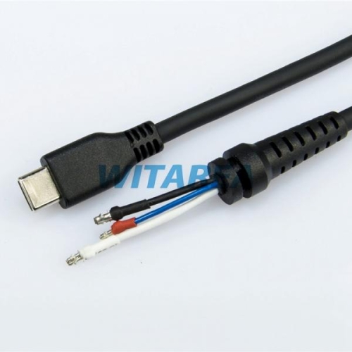 Type-C With PD E-marker to Pigtail power cable