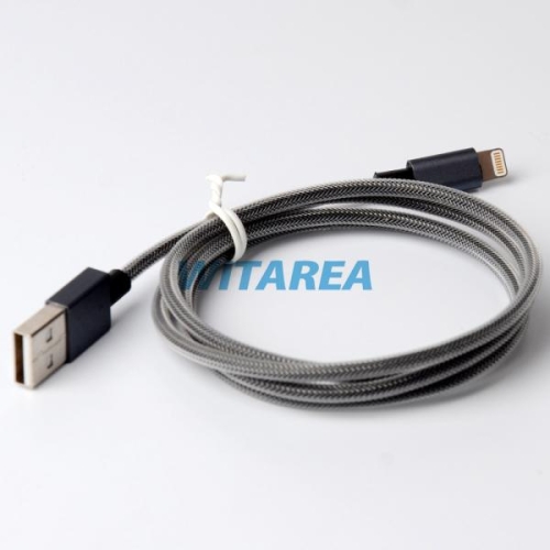 Aluminum Housing Colored Nylon Braiding Lightning Cable