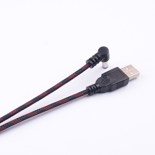 USB Type A Male to USB A 5.5mm x 2.1mm Barrel 5V DC Power Y Cable