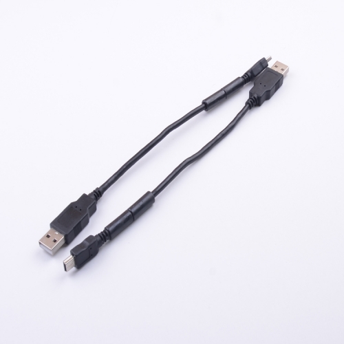 USB 2.0 A male to mini male usb data cable with ferrite core