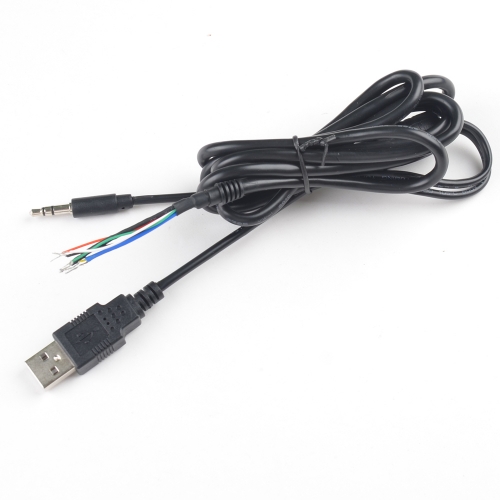 USB A Male To 3.5mm audio plug and Pigtail Y Splitter Cable