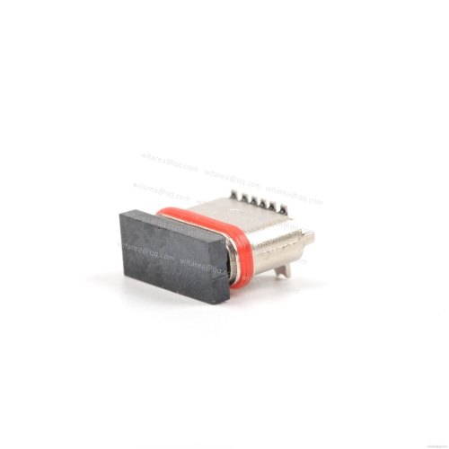 USB2.0 TYPE C 6P waterproof receptacle SMT L=7.1mm
