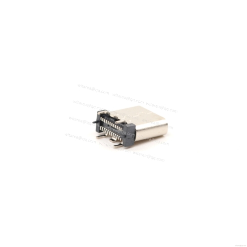 USB3.1 TYPE C 24P VERTICAL-MOUNT DUAL-ROW SMT RECEPTACLE ,H=8.8MM,L=8.8MM