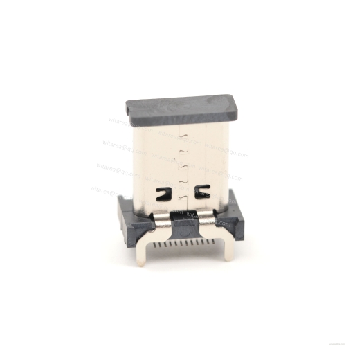 USB3.1 TYPE C 24P VERTICAL-MOUNT DUAL-ROW SMT RECEPTACLE ,H=12MM,L=12MM