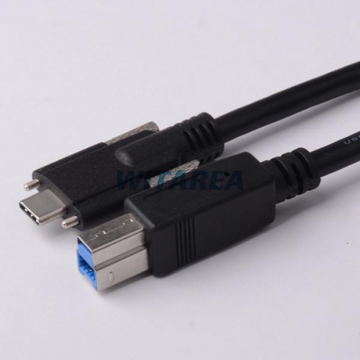 USB Type-c with Dual Screw locking To USB3.0 B/M Cables