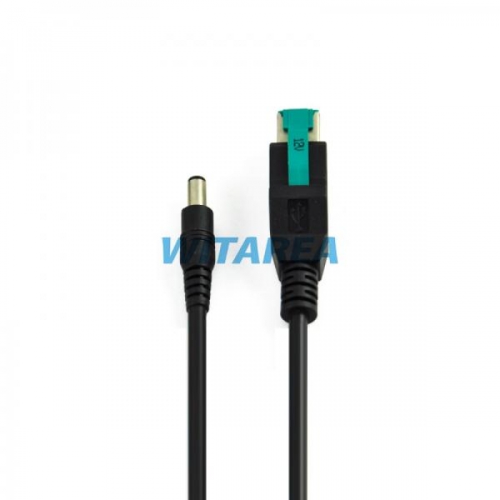 Custom 12v PoweredUSB To M Barrel DC connector cable