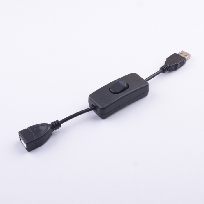 Male to Female USB Cable Adapter with On/Off Switch