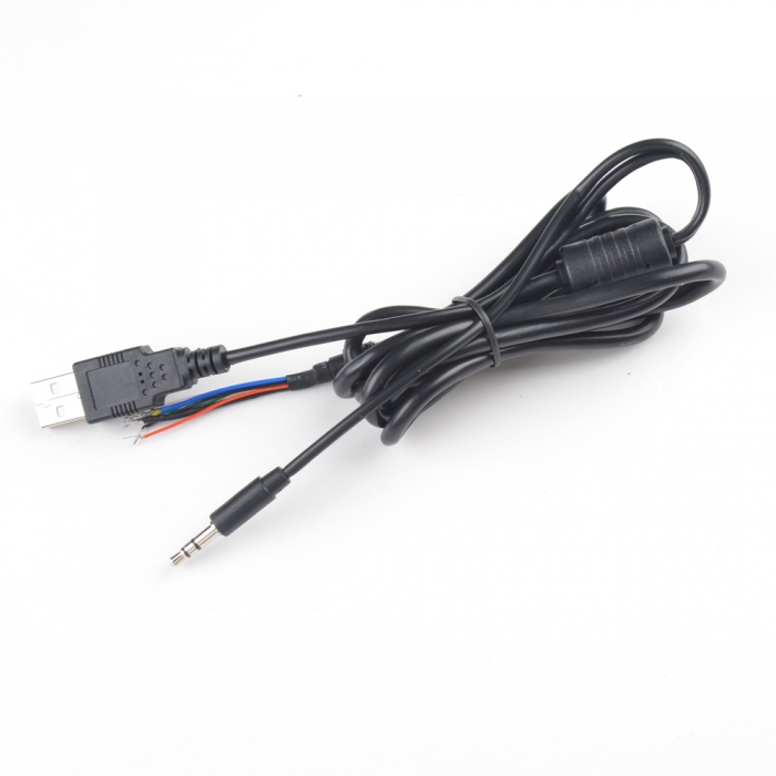 USB A Male To 3.5mm audio plug and Pigtail Y Splitter Cable