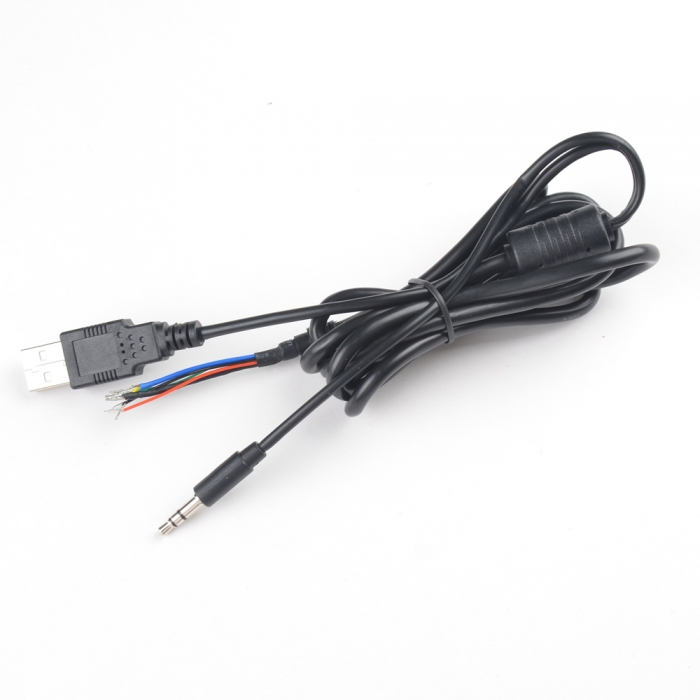 USB 3.5mm Audio Plug Splitter YCustom cable with With Ferrite Core